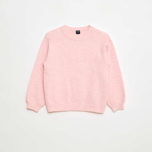 Kiabi Pull en maille uni à col rond ROSE Drest