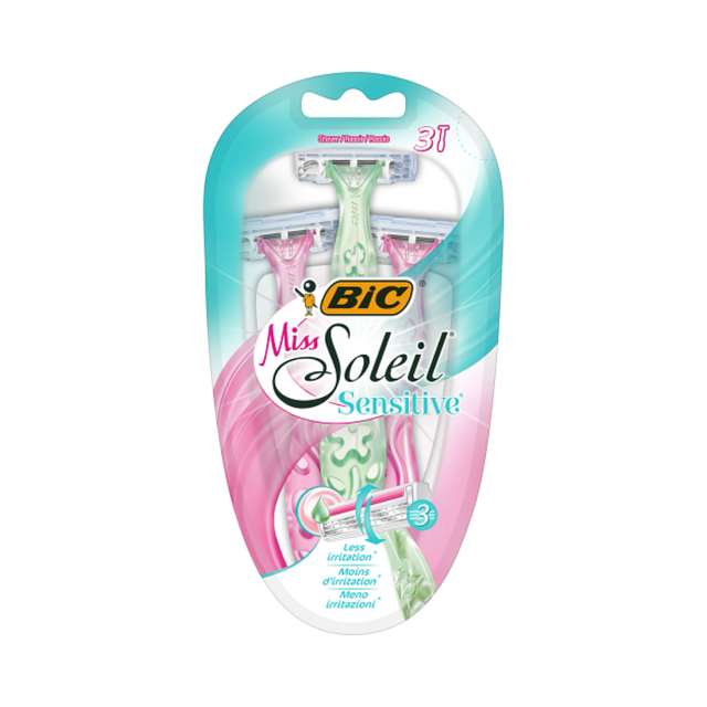 Bic - Miss Soleil Sensitive 3 Lames Couleurs Assorties Blister De 3 Piéces