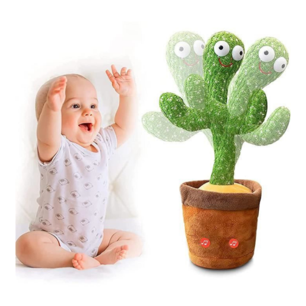 Peluche Cactus Parlant Et Dansant – Répète, Chante, Danse, Imite – Musique Et Lumières – Taille 30 Cm – Cadeau Anniversaire Enfant – Matière Douce Et Sûre – Idéal Pour Rires Et Ambiance