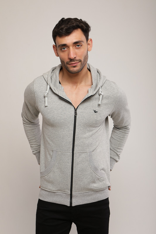 Cachalot – Capuche zippée – Gris