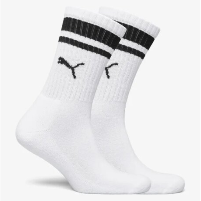 Puma – PUMA CREW HERITAGE STRIPE 2P – Blanc Noir - Puma