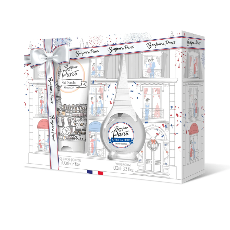 Bonjour De Paris – Coffret Femme C’ Est La Fete Eau De Parfum 100 Ml Et Gel Douche 200 Ml