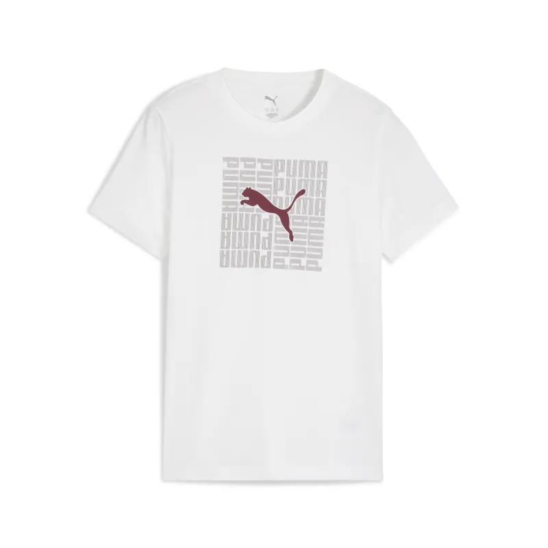 Puma – T-shirt à motif carré Enfant et Adolescent – PUMA White - Puma