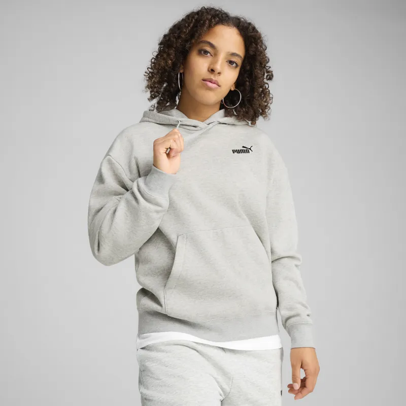 Puma – Hoodie confort à petit logo N° 1 Essentials Femme – Light Gray Heather - Puma