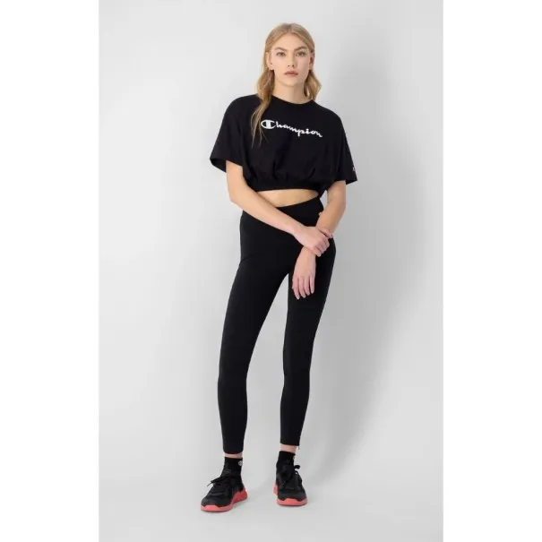 Champion – T-shirt Femme CHAMPION CREWNECK CROPTOP – Noir