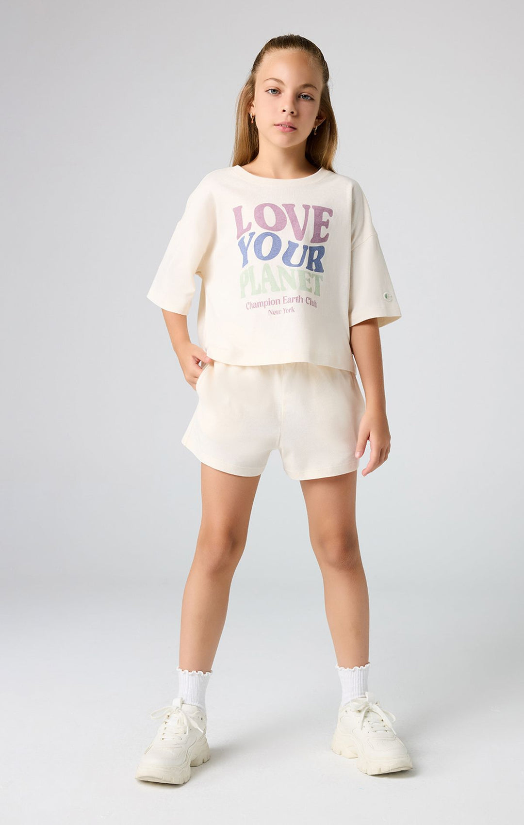 Champion – Champion pour fille ensemble – Ecru