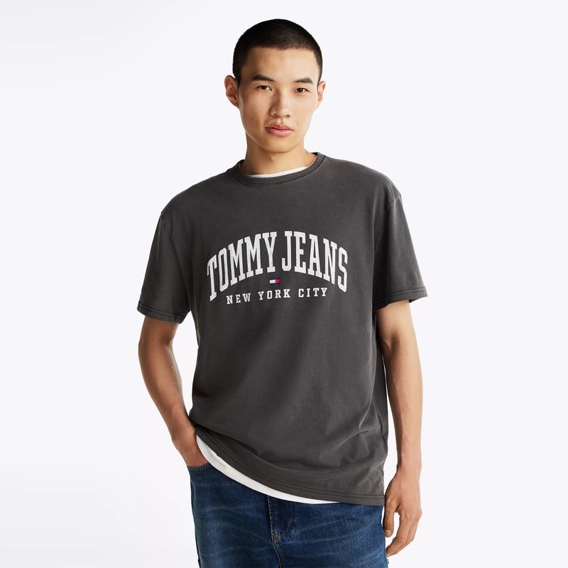 TOMMY JEANS – T-shirt Tommy – Gris