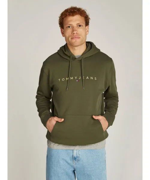 TOMMY JEANS – Sweat-shirt Coupe régulière – Vert Olive