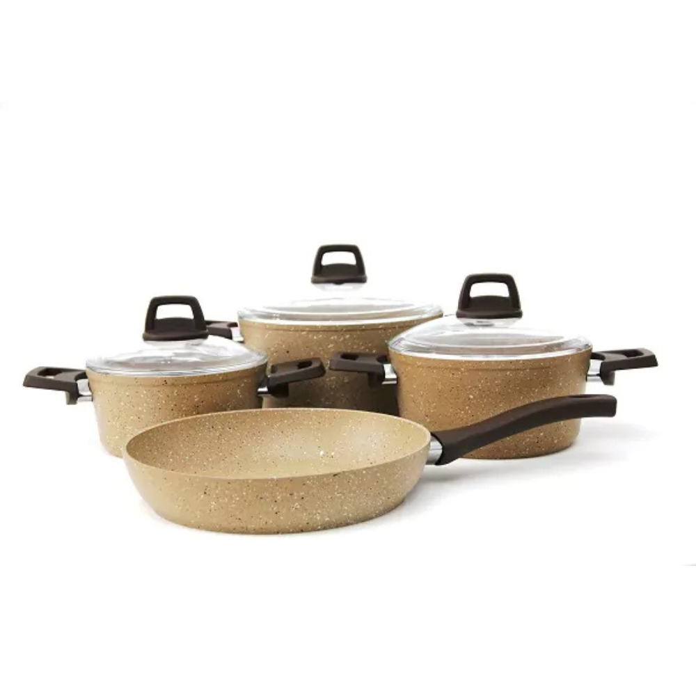 PRESTO – Batterie De Cuisine 7 pièces En Granite Beige