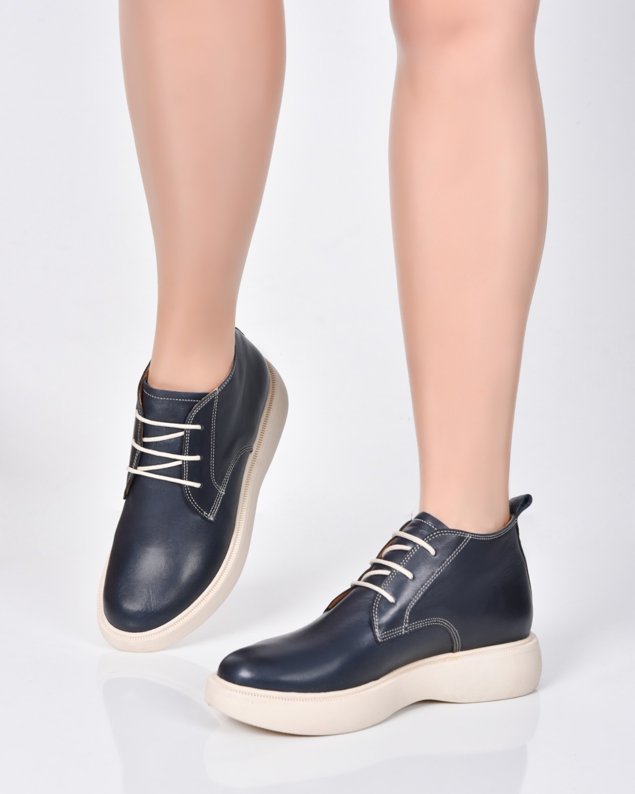 CRB Shoes – Bottines CRB Cuir Femme C2 – bleu Crest