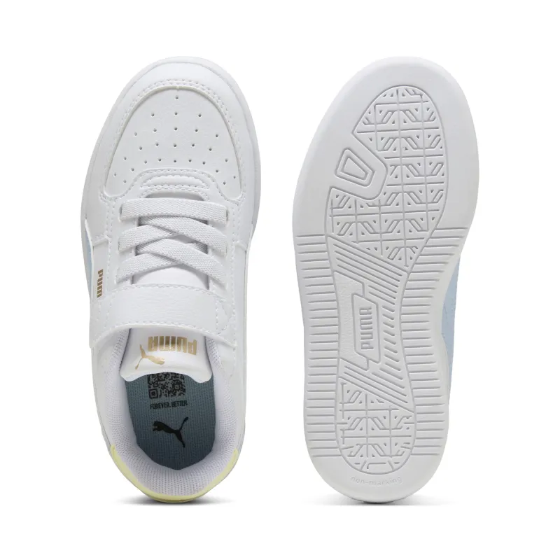Puma - Baskets à fermture facile PUMA Caven 2.0 Enfant - White-Haute Tropic-Gold Moon 4