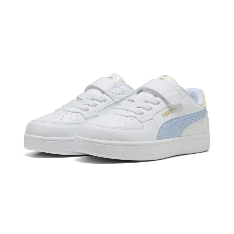 Puma - Baskets à fermture facile PUMA Caven 2.0 Enfant - White-Haute Tropic-Gold Moon 5