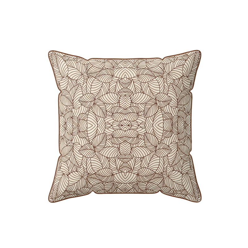 DUO ACCESSORIES – Coussin Carré Light Labyrinthe – Beige