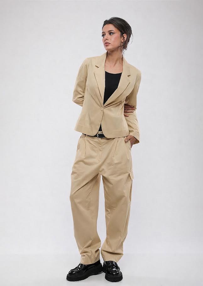 Dolce Mente – Pantalon cargo – Beige