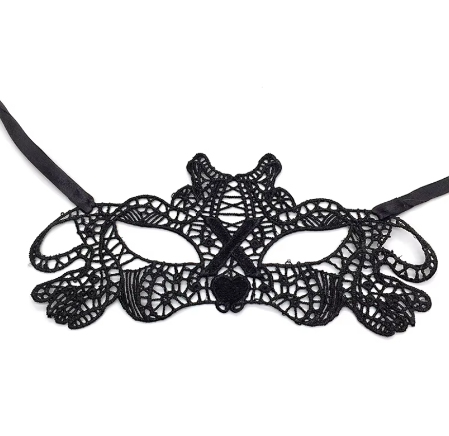 BLOOM – Masque vénitien en dentelle LFX09 – Noir