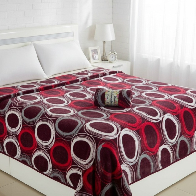 Nest – Plaid Polaire 220 × 240cm – Rouge