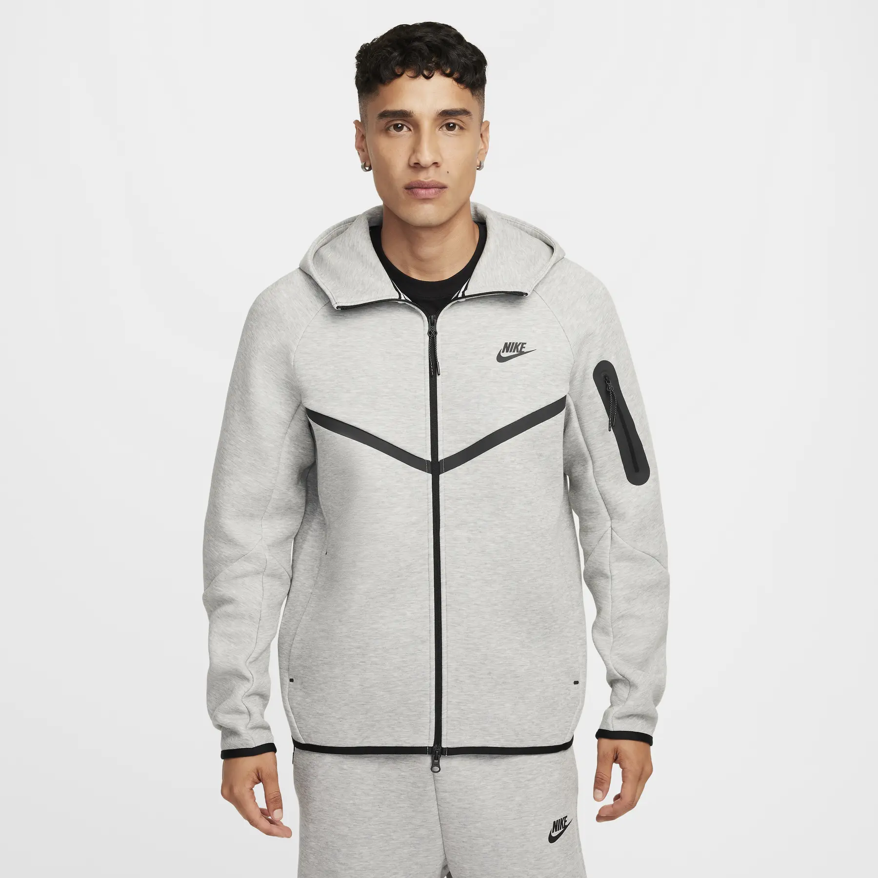 Nike – Veste à capuche Tech – Gris Noir - Nike