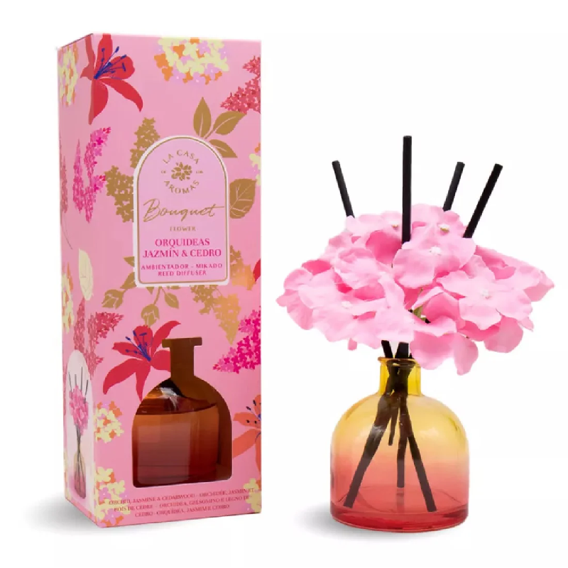 La Casa De Los Aromas – Désodorisant d’ambiance Mikado Bouquet Jasmin & Cèdre 170 ml