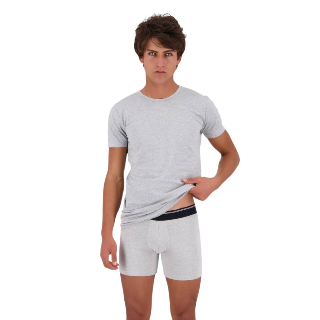 Kontakt – T-shirt slim homme col rond en jersey – Gris