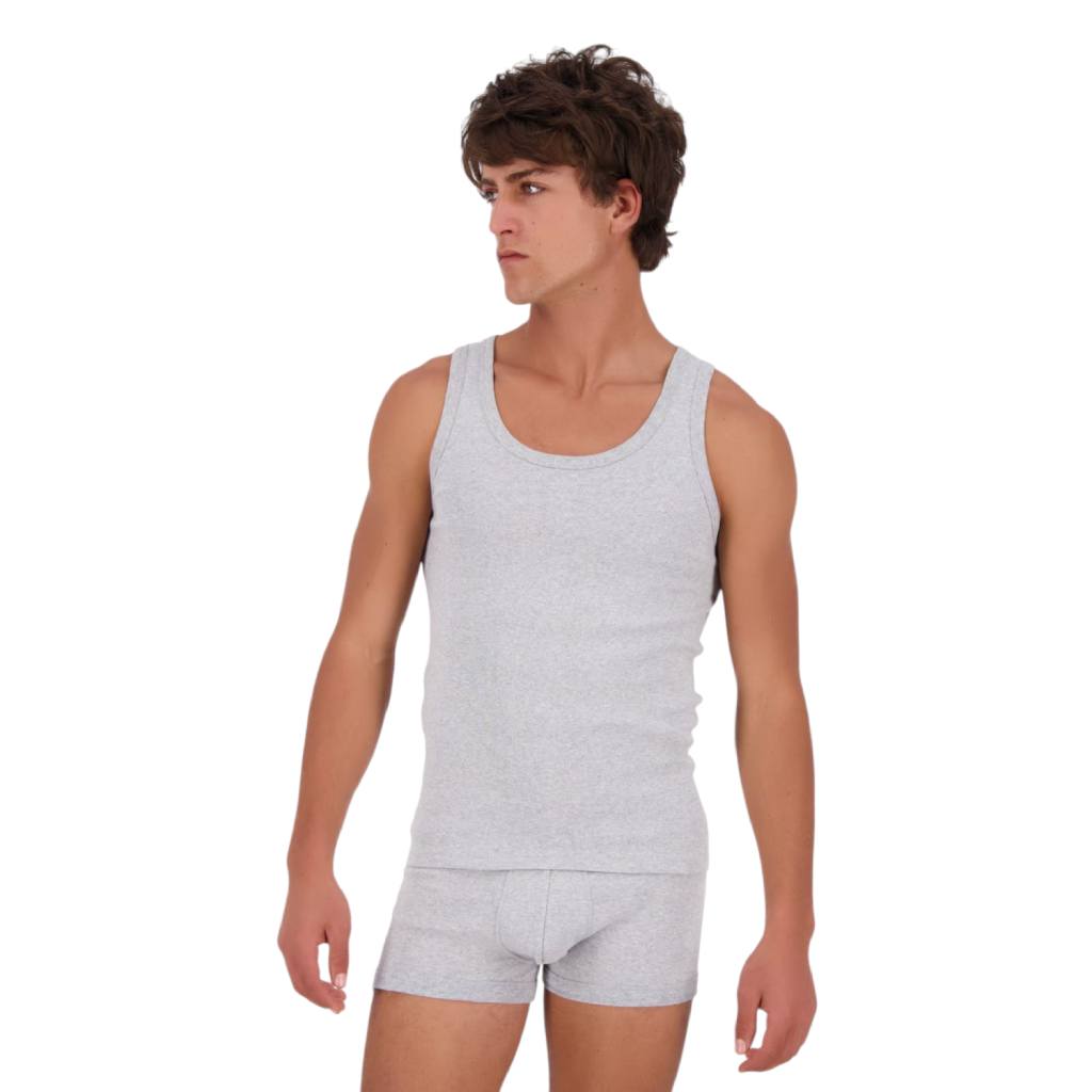 Kontakt – Lot de 2 Singlets homme en coton pur – Gris