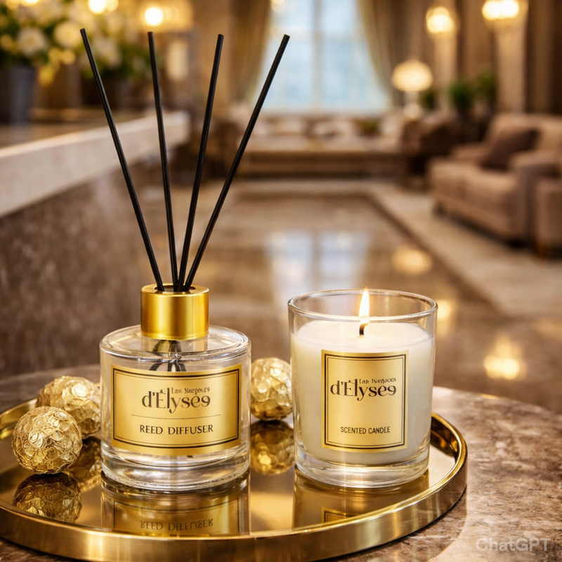 LES SENTEURS D’ÉLYSÉE – Pack Diffuseur Et Bougie Parfumée – Jasmin