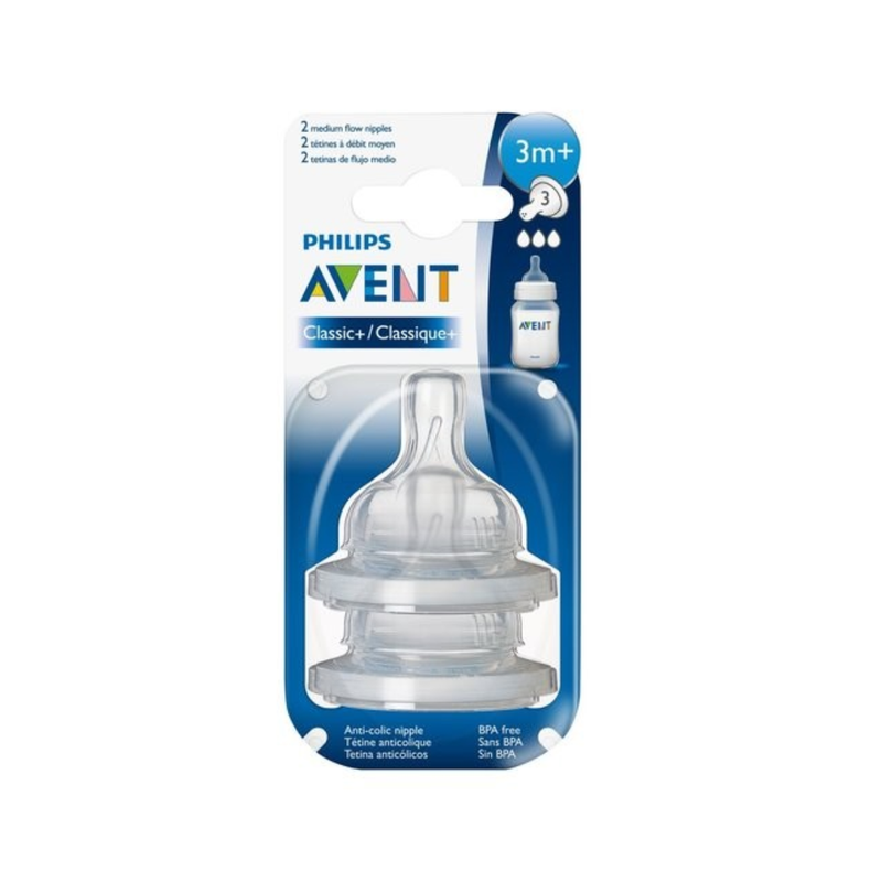Avent – Tetine Anti Colic Debit Moyen 3 M+ 2 Piéces