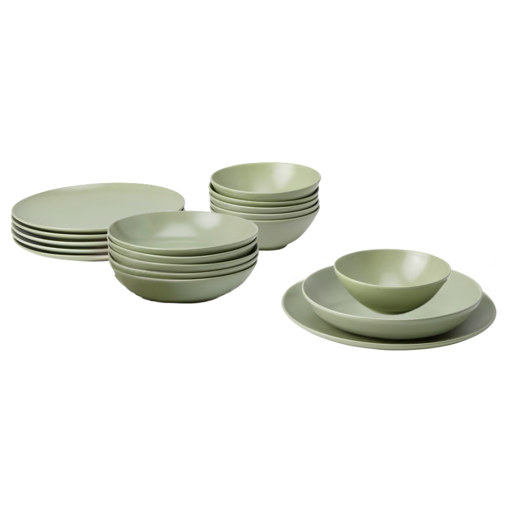 NEST -Service À Table 18 Pièces – Vert Mat