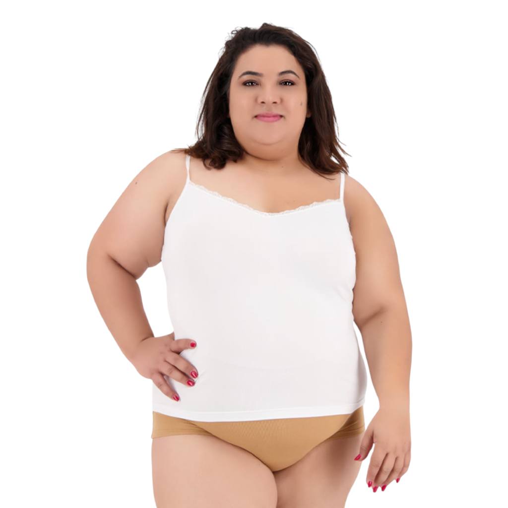Kontakt – Culottes femme grande taille en microfibre extensible – Beige
