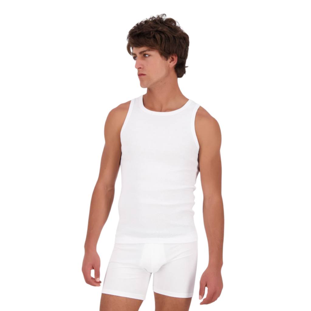 Kontakt – Singlet homme en coton bio – Blanc