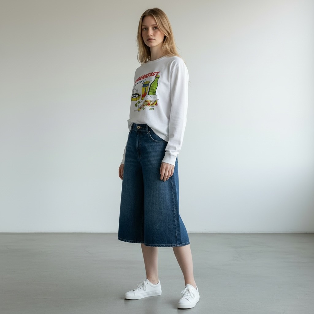 Kontakt – Bermuda femme en jeans- Badira – Bleu Foncé