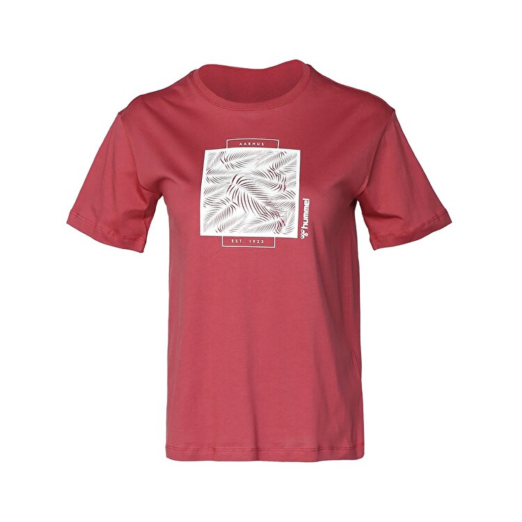 Hummel – T-shirt rouge à col rond Hummel Elise femme – Rouge