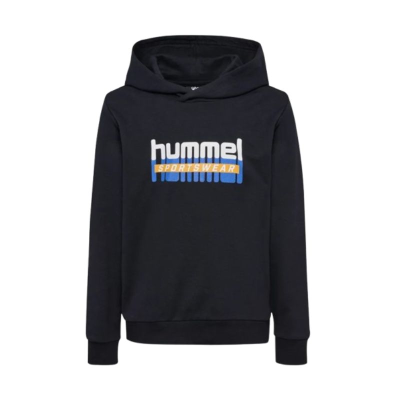 Hummel – Sweatshirt à capuche enfant Hmltukas Hoodie Huckleberry – Noir