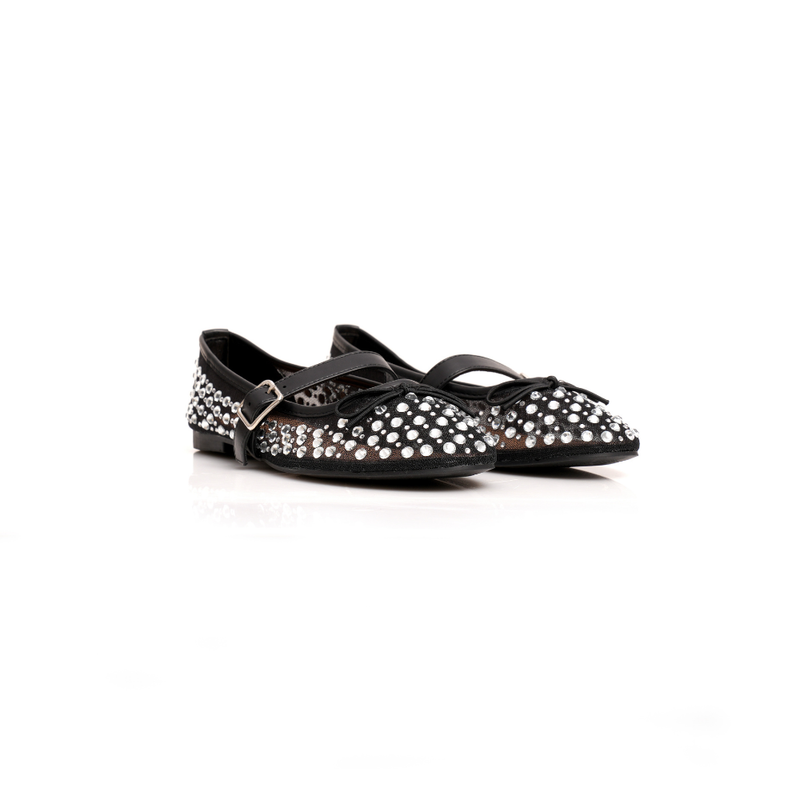 Seaside - Mary Jane avec strass P26-F459 - Noir 2