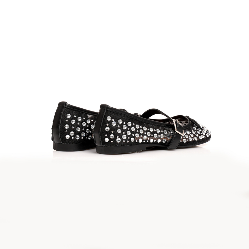 Seaside - Mary Jane avec strass P26-F459 - Noir 3