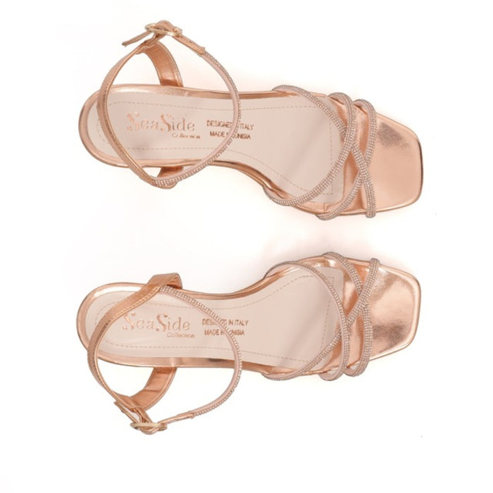 Seaside - Sandale soirée demi talon P26-027 - CHAMPAGNE 3