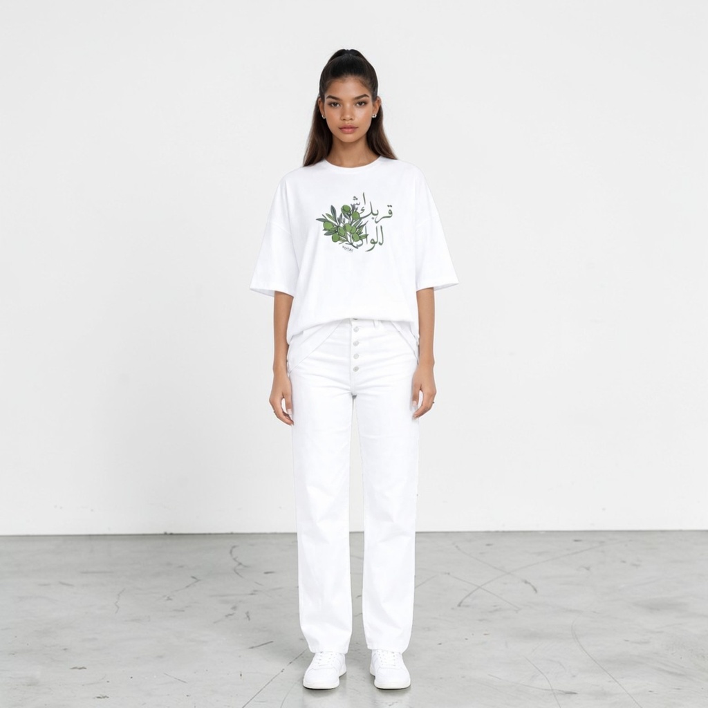 Kontakt - Sweat oversized femme manches courtes ?? ????? ????? - Blanc 3