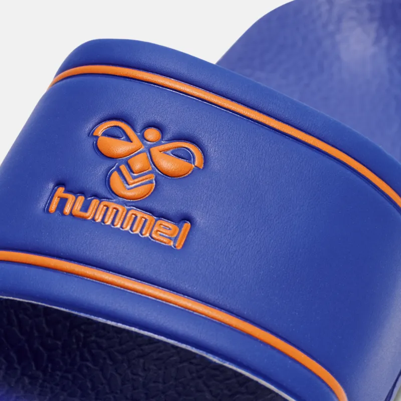 Hummel - Claquettes enfant Pool Slide Jr - Bleu/Orange 3