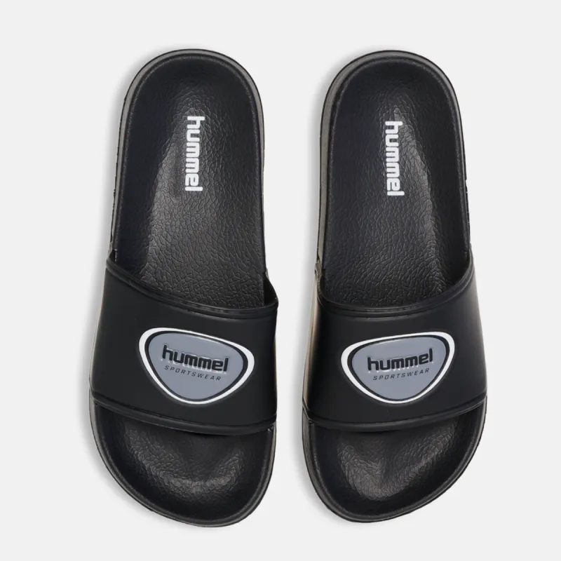 Hummel - Claquettes Pool Slide Badge - Blanc/Noir 4