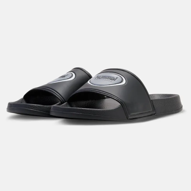 Hummel - Claquettes Pool Slide Badge - Blanc/Noir 5