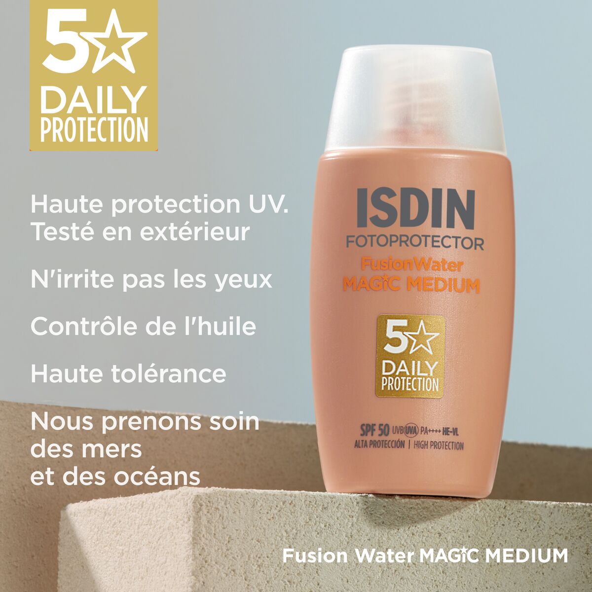 Isdin - Ecran PHOTOPROTECTION ECRAN SOLAIRE FUSION WATER MAGIC MEDIUM SPF50+ 50ML 6
