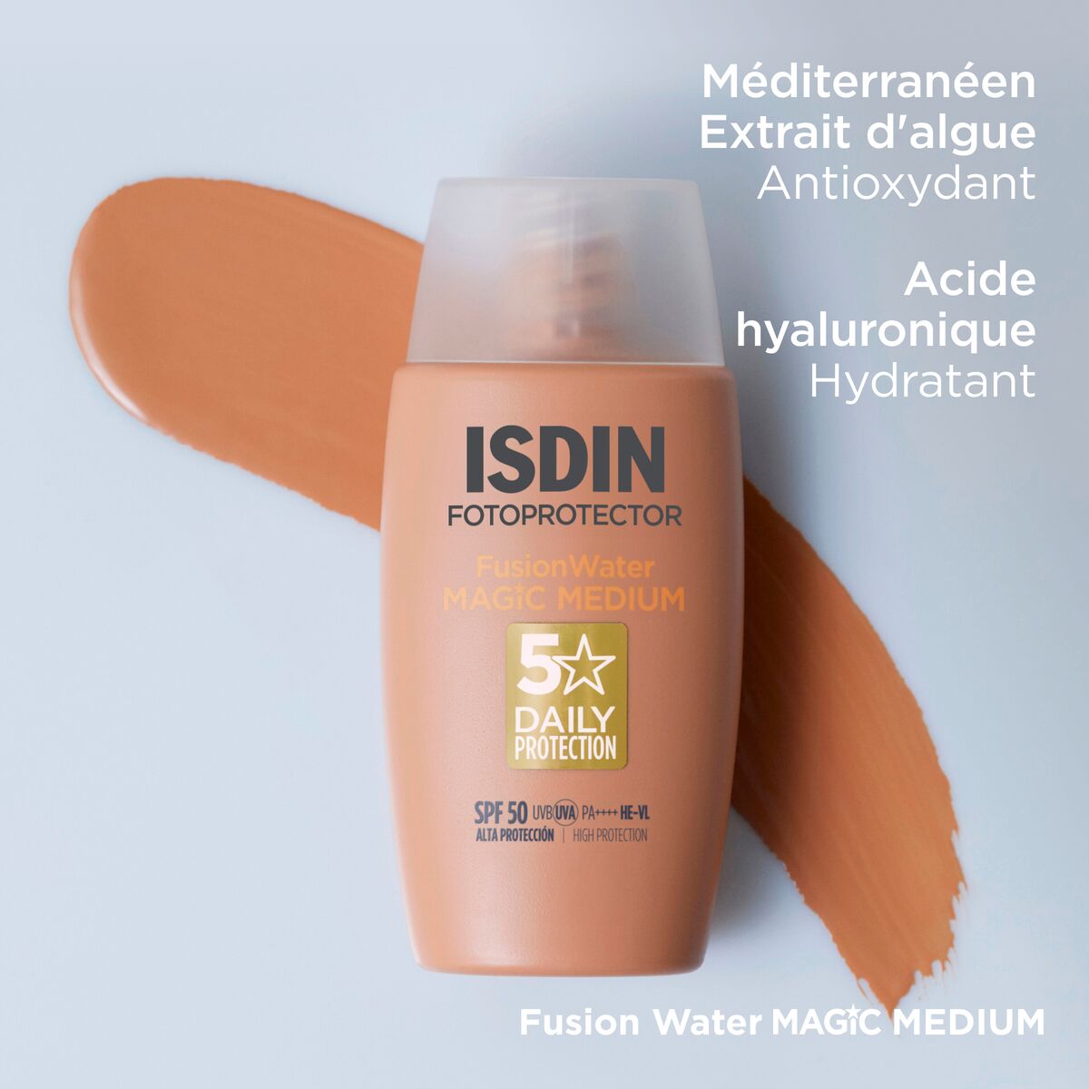 Isdin - Ecran PHOTOPROTECTION ECRAN SOLAIRE FUSION WATER MAGIC MEDIUM SPF50+ 50ML 9