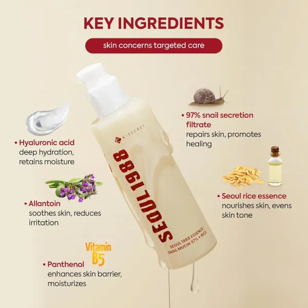 K-Secret - Seoul 1988 Essence Snail Mucin 97% + Rice 2