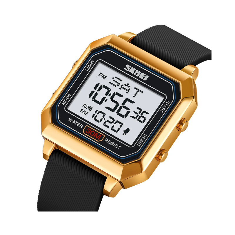 SKMEI - Montre Digitale SKMEI 2150 Étanche 30M - Noir Doré 2