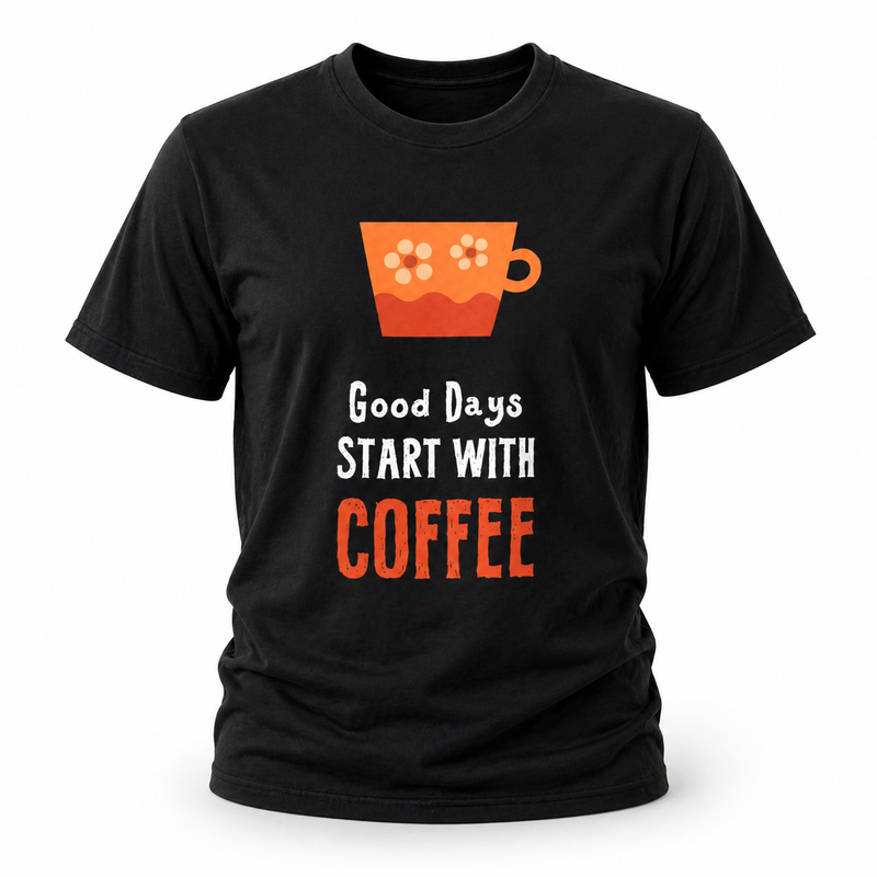 MB - T-shirt femme rose imprimé "Coffee" - Noir 2
