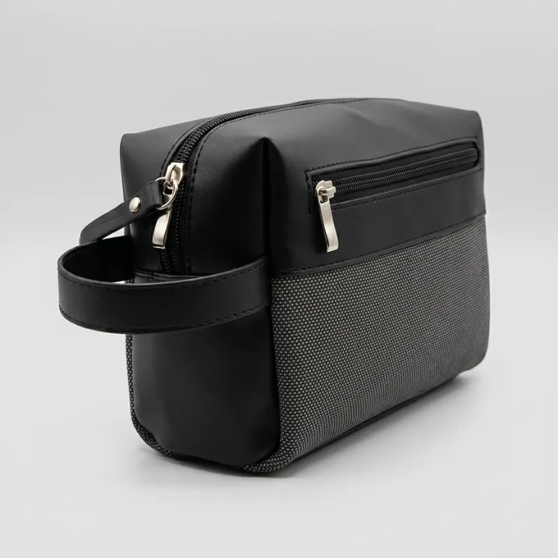 Hummel - TROUSSE DE TOILETTE PU HUMMEL - Gris Noir 3