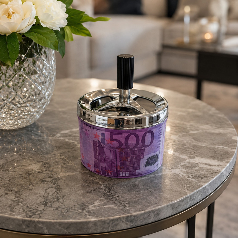 ARCADO – Cendrier à Poussoir “High Roller” – Violet