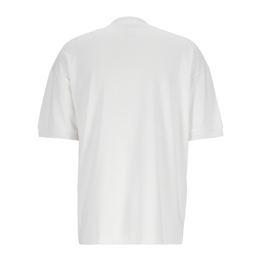 Kontakt - Sweat homme manches courtes avec poche soufflet imprimé feuille - Blanc 5