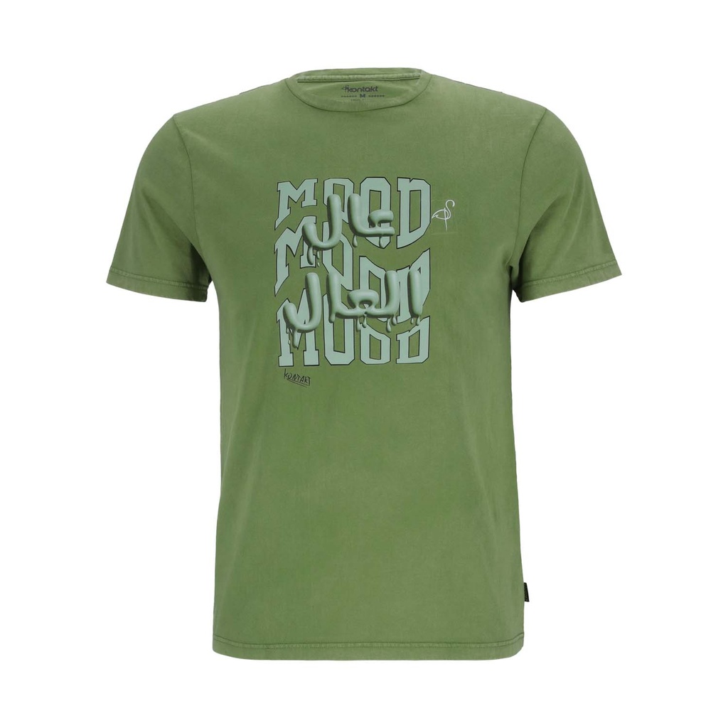 Kontakt - T-shirt homme manches courtes délavé MOOD ??? ????? - Vert 4