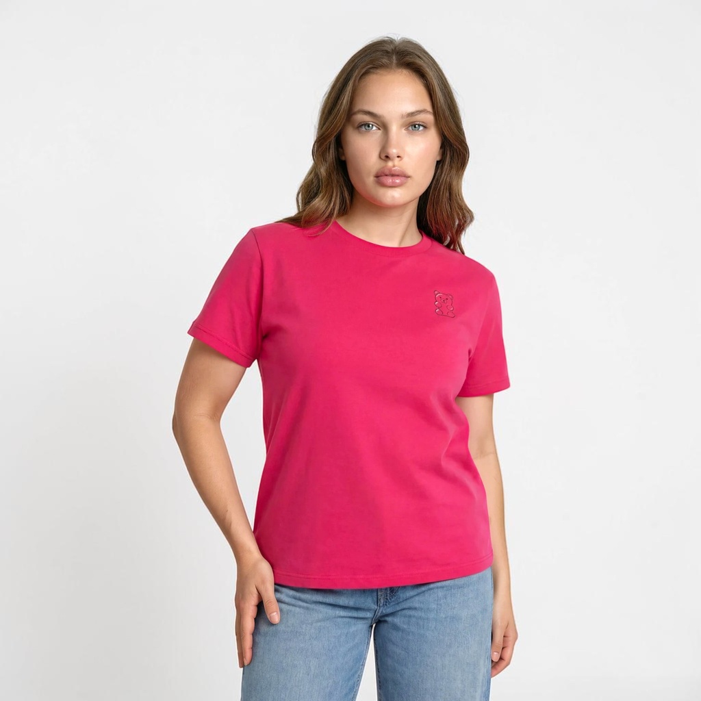 Kontakt – T-shirt femme manches courtes Gummy Bear- Rose Fushia