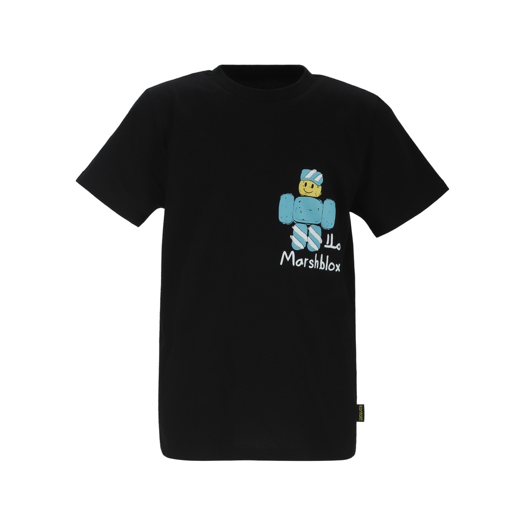 Kontakt – T-shirt garçon manches courtes Malla MARSHBLOX – Noir